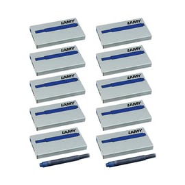 LAMY T10 10er Set löschbare Tintenpatronen mit großem Tintenvorrat - geeignet für alle Lamy Patronenfüllhaltermodelle - Inhalt 1,25ml je Patrone - 5 Stück pro Päckchen - Tintenfarbe blau