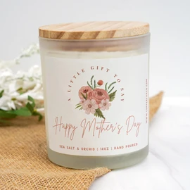 Happy Mother's Day Soy Wax Candle, 14 oz, Glass Jar with Lid (Happy Mother's Day, Large 14oz)