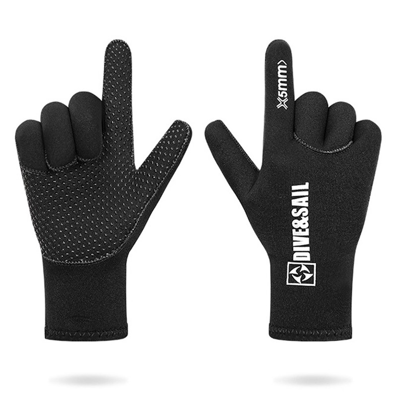 5MM Diving Gloves Warm Anti-scratch UPF 50+ UV Protection Cold