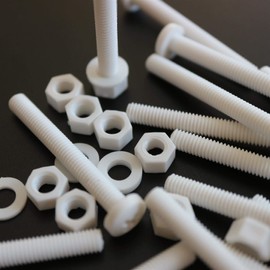 20 x White Pan Head Screws Polypropylene (PP) Plastic Nuts and Bolts, Washers, M5 x 40mm, Anti-Corrosion, Chemical Resistant, (13/64 x 1 37/64 in)