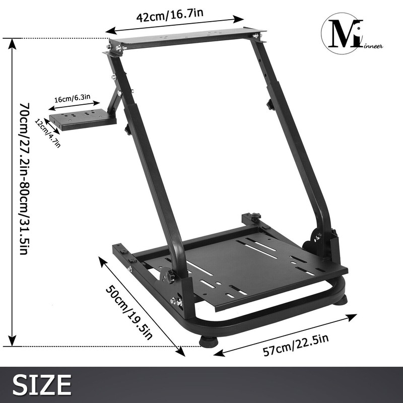 Minneer Racing Steering Wheel Stand Foldable&Multi