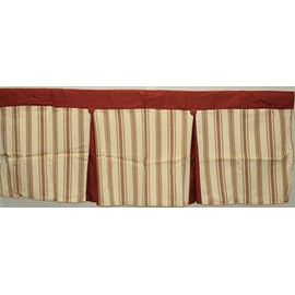 The_Curtain_Shop Lined Box Pleat Valance 42Wx16L-Terracotta