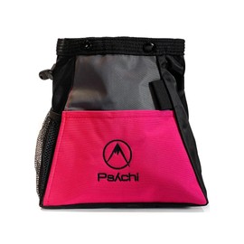 Psychi ABYSS Chalk Bouldering Bucket Stand Bag for Rock Climbing with Front & Rear Storage (Magenta), One Size