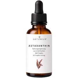 Naturkur® Astaxanthin 8 mg only 10 drops, 660 drops for over 2 months [66 days], vegan, made in Lower Franconia
