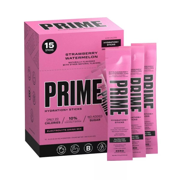Prime Hydration Sticks Electrolyte Supplement Powder - Strawberry Watermelon