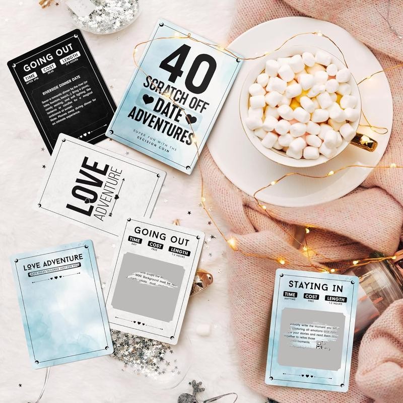 Date Adventures Scratch Off Couple Games for Anniversary, Engagement, Wedding