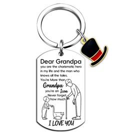Lelekdo Gifts for Grandpa Mens Birthday for Grandpa Gifts from Grandson Grandpas Father's Day Christmas Gift for Men Cool Keychain for Grandfather Birthday