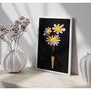 Lithobee - Black Collage Watercolour Vase - Printed Wall Art