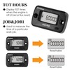 Jayron Digital Wireless Hour Meter, Vibration Activation, Programmable Maintenance Reminder,