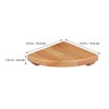 ADOCARN 2pcs Fan-Shaped Corner Shelf 6-Inch Rubberwood Wall Mounted Floating