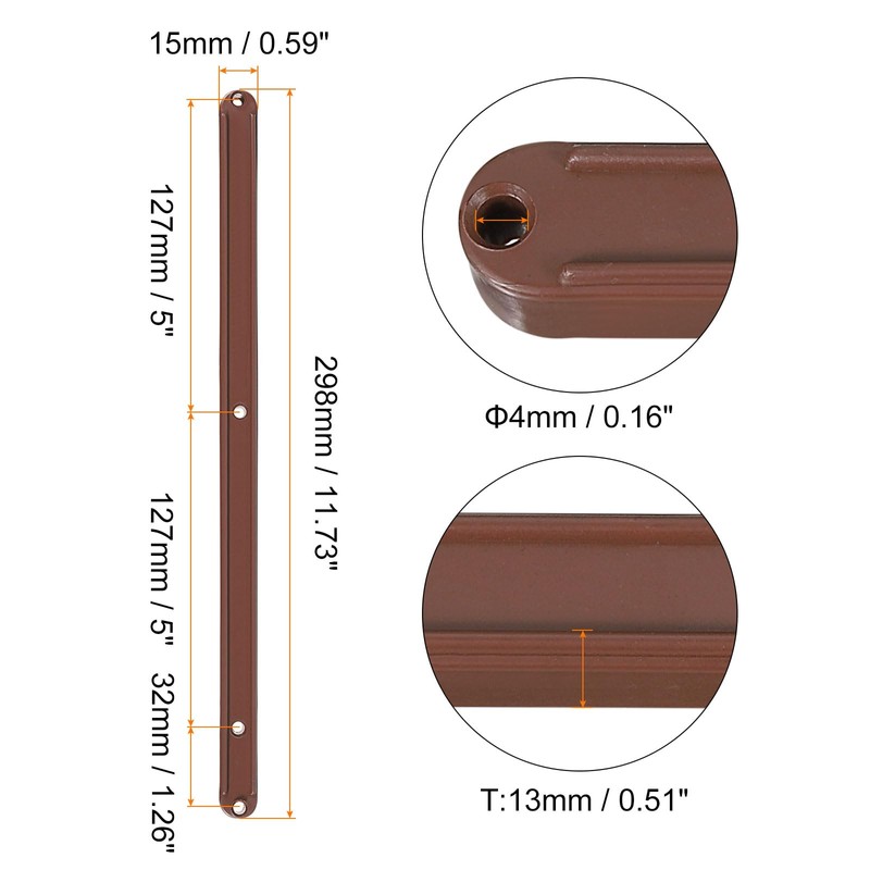 uxcell Drawer Slides, 4Pcs 300mm - Plastic Drawer Rails, Side