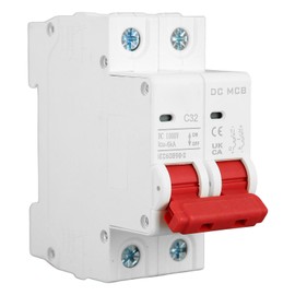 DC Miniature Circuit Breaker 2P 32A DIN Rail Mount DC1000V 6000A Segmented Capacity for Solar PV System DZ47s 63Z C32