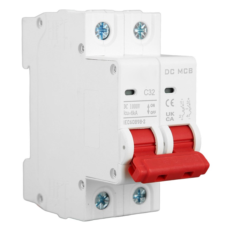 DC Miniature Circuit Breaker 2P 32A DIN Rail Mount DC1000V