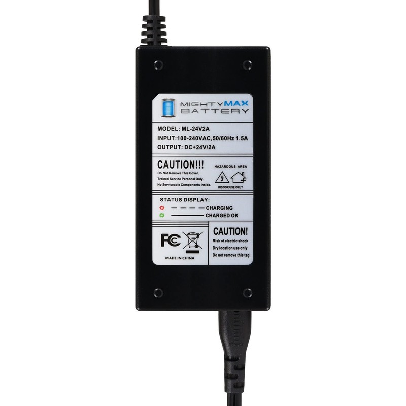 Mighty Max Battery 24 Volt 2 Amp Wheelchair Battery Charger