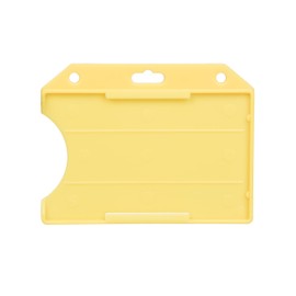 10 x Karteo Horizontal ID Holder Card Holder Card Case Holder with Split Presentation Hard Plastic Polycarbonate Available in Different Colours for Card ID Credit and Bank Card Credit Cards Service Badges Format 54 x 86 mm), White