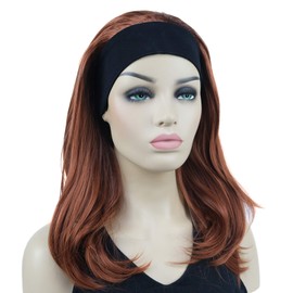 Lydell Long Straight Wave Headband Synthetic Wigs (130 Copper Red)
