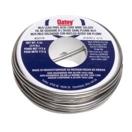 Oatey 53176 95/5 Acid Core Wire Solder-Carded, 1/4 lb