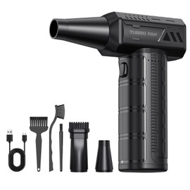 Compressed Air Duster,300000RPM Super Power Cordless Electric Air Duster,10000mAH Rechargeable Brushless Motor Blower,3-Gear Adjustable Turbo Fan Duster Blower for Computer,Car,Outdoor and House