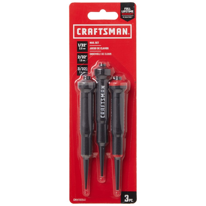 CRAFTSMAN Nail Set, 3-Piece Set (CMHT82541)