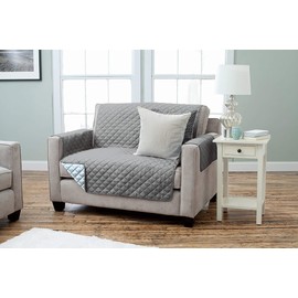 Kamaca Reversible Chair Cover, Armchair Pad Relax with Armrests and Pockets Armchair Throw Warm and Soft to Protect of the Upholstery, Backrest Protection, Can be Used on Both Sides