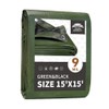 RAINDEWAY Tarps 15x15 Feet,Tarp Waterproof,9Mil Thick,Finished Size,Multipurpose Poly Tarp Cover