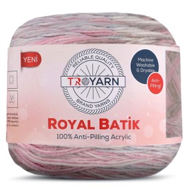 Royal Batik Ombre Yarn for Crocheting - Soft Yarn for Crocheting and Knitting - Rainbow Yarn - 100% Anti-Pilling Acrylic Crochet Yarn 1x140 gr (1- Skeins Pack) (1x383 yds) (10615)