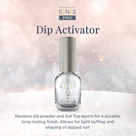 SNS Nail Polish Dip Activator - Gel Base Dip Powder Activator Hardens Nail Polish Top Layers - Seals & Protects Dip Powder Manicure for a Long-Lasting & Fast-Drying Durable Finish, 0.34 Oz