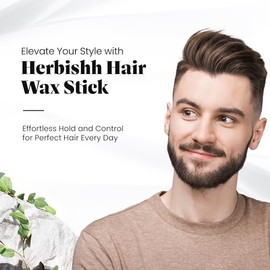 Herbishh Hair Wax Stick For Women & Men - Nourish & Styling Wax or Hair Smoothing, Flyaway, Controls Frizzy Hair, Perfect for Hairline and Nape Area, Wax Stick for Hair Fly Away 2.7 OZ