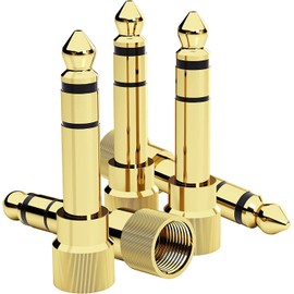 bestune 8Pcs 6.35mm 1/4 Male to 3.5mm 1/8 Female Stereo Headphone Adapter Audio Jack Plug Gold Plated for Speaker Headphone Guitar Digital Piano Amp