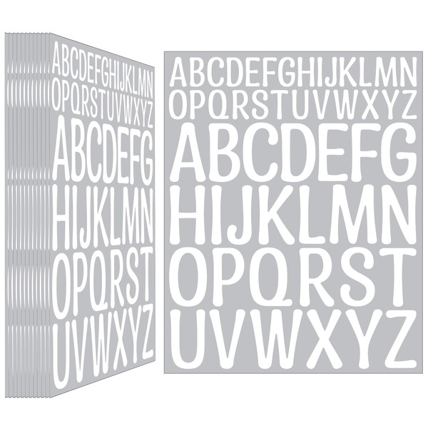 624Pcs 1-2 Inch Alphabet Stickers, 12 Sheets Vinyl Waterproof Letter