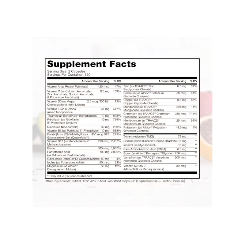 Pure Therapro Rx Methylated Multivitamin.U