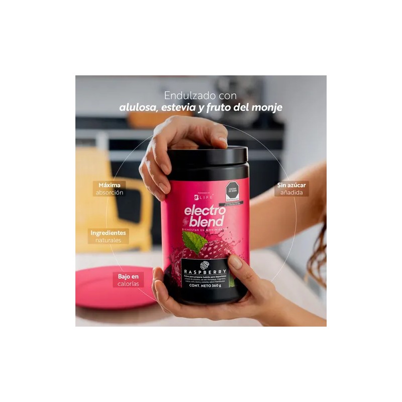 Bebida Hidratante Polvo 360gr Electroblend Life Sabor Raspberry
