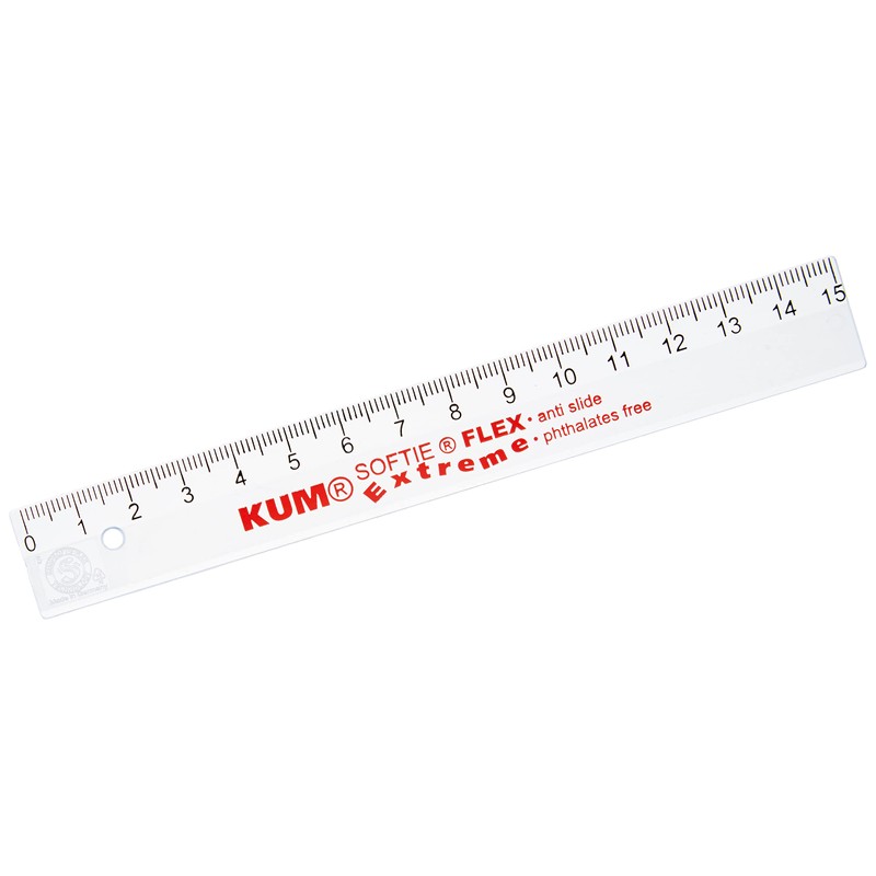 Kum 225.09.19 Plastic Kum L1 Softie Flex Ruler, 15 cm