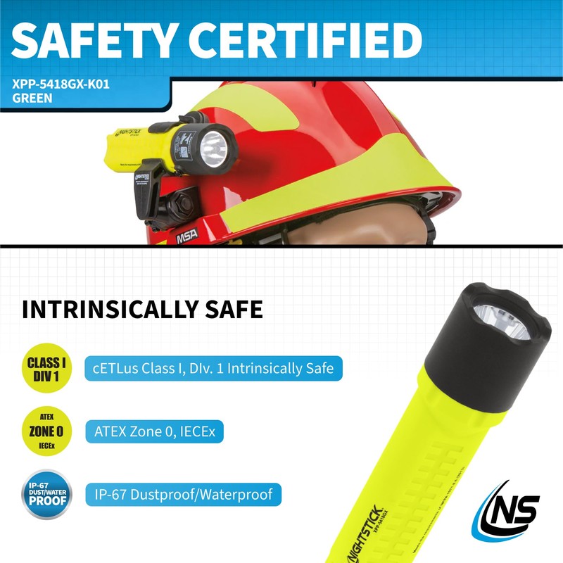 Nightstick XPP-5418GX-K01 Intrinsically Safe Flashlight Kit w/Helmet Mounts - 3