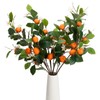 2PCS 37.4Inch Artificial Tangerine Branches Artificial Orange Branches Fake Orange