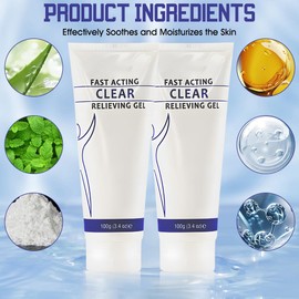 dssuoa Soothing Cooling Gel,100g Relieving Gel,Soothing Moisturize Cream,Cooling with Menthol and Frankincense,Brings a comfortable feeling(100g/3.04oz)