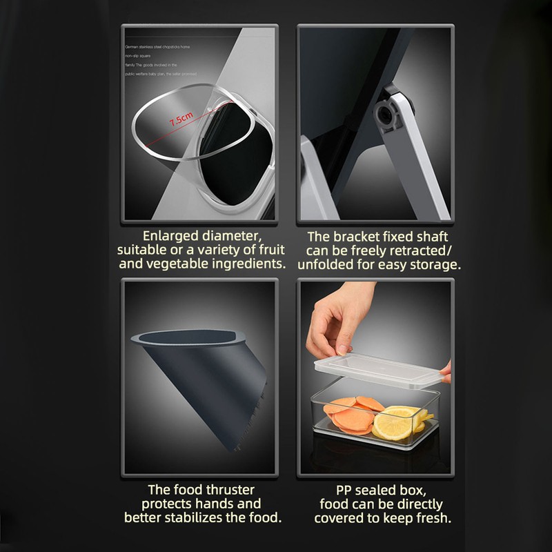Handheld Vegetable Cutter Rotating Manual Kitchen Lemon Potato Grater Chopper