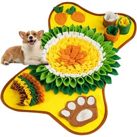 Avont Tapete de Comida para Perros, Dog Snuffle Mat Feeding Puzzle Slow Feeder Entrenamiento del Olfateo Interactivo Rompecabezas de Alimentación Lenta para Cachorros Gatos Conejos -Patrón Zanahoria