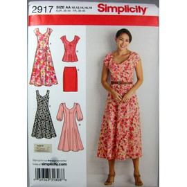 Simplicity 2917 Misses' Sewing Pattern Dresses - Size 10-12-14-16-18