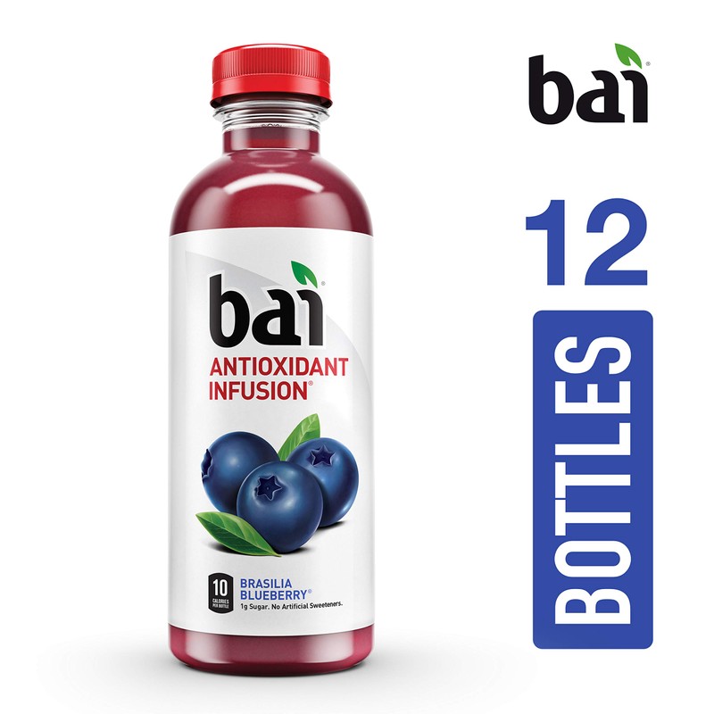 Bai Flavored Water, Brasilia Blueberry, Antioxidant Infused Drinks, 18 Fluid