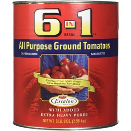 6 in 1 All Purpose Ground Tomatoes, No. 10 Can, (6 Pound 9 Ounces)