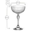 Bormioli Rocco America '20s 7.5 oz. Cocktail Coupe Glasses, Clear,