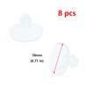 Antrader 18mm/0.7" Furniture Desk Glass Rubber Transparent Anti-Collision Suction Cups