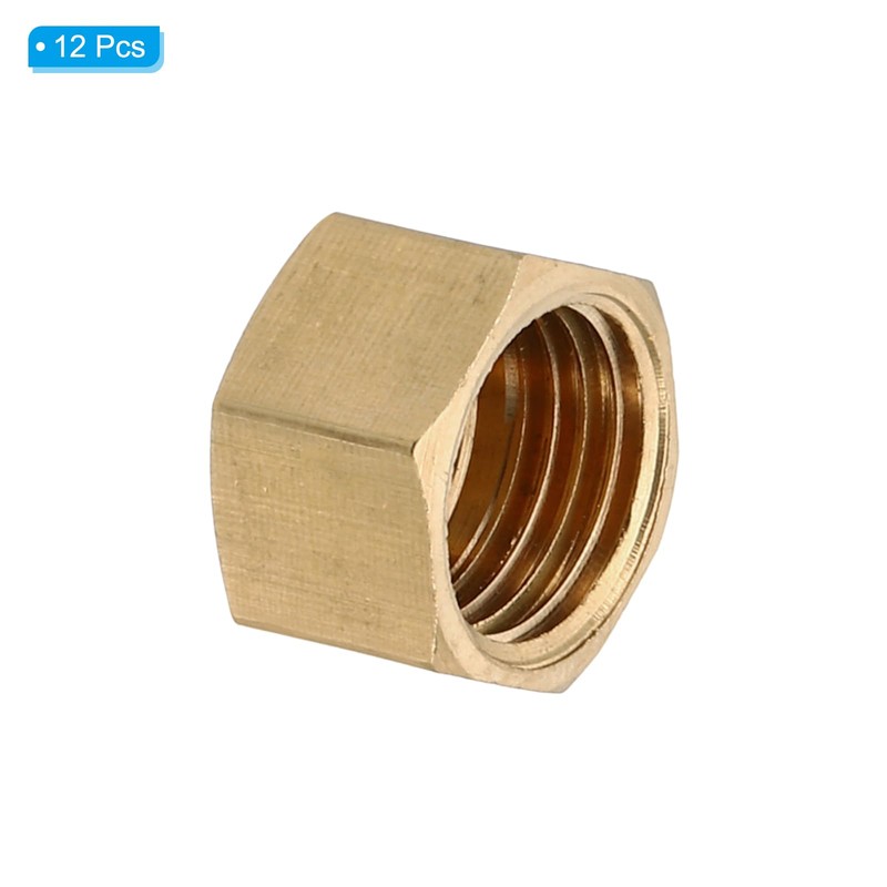 PATIKIL G1/4'' Female Thread Brass Hex Pipe Plug, Set of