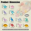 200 Pack Mini Dinosaur Figures, Multi-Colored Translucent Acrylic Dinosaur