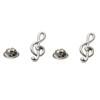 Music brooch treble clef brooch pin pin 2 piece set,