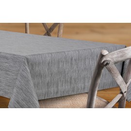 Beautex Georginias Grey Oilcloth Tablecloth, Wipe-Clean Garden Tablecloth, Round, Oval, Square, Choice of Sizes