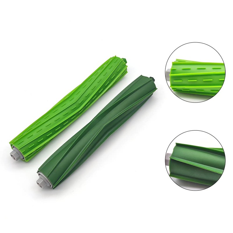 2 Set Replacement Rubber Brushes for robot roomb e i