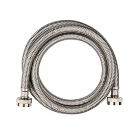 (Pack of 2) EFIELD Premium Stainless Steel Washing Machine Hoses, Burst Proof for Hot and Cold Water Supply Lines, 6 Feet, PVC Core with Braided Stainless Steel