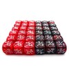36pcs 12mm Positive and Negative Dice Counters Marble Red+Gemini Red&Black